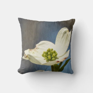 Coussin Fleur de Dogwood Blanc