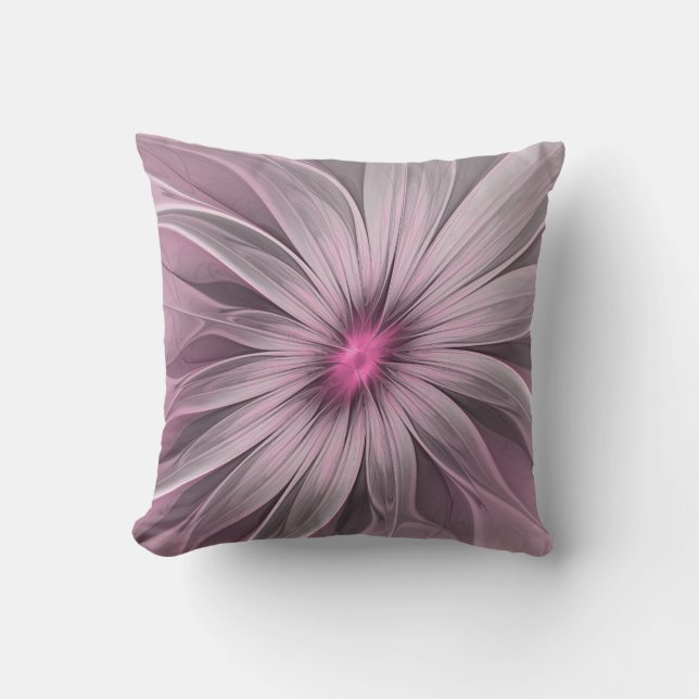 Coussin Fleur de fantaisie Art fractal floral abstrait de  (Recto)