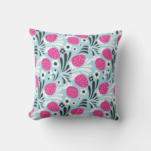 Coussin Fleur de fraise : Berry Rose Sans Seamless.