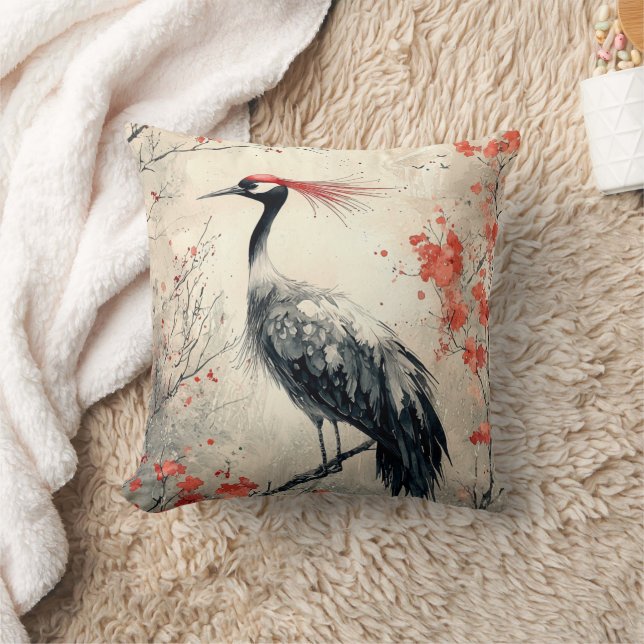 Coussin Fleur de Grue Cramoisi Lavis d'Encre (1) (Couverture)