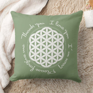 Coussin Fleur de la vie Ho'oponopono