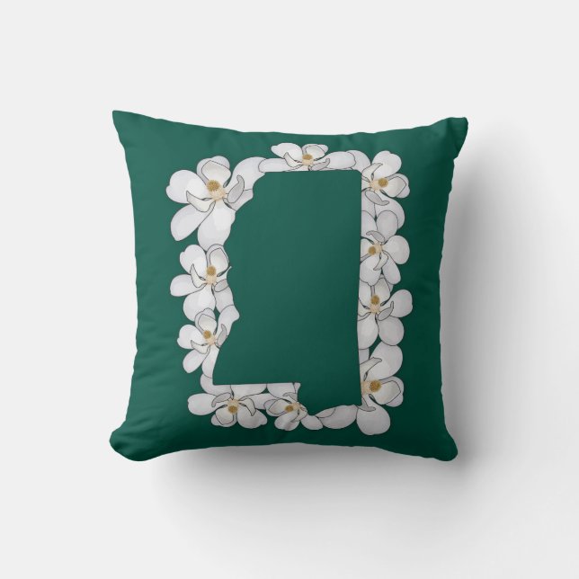 Coussin Fleur de l'État du Mississippi (Recto)