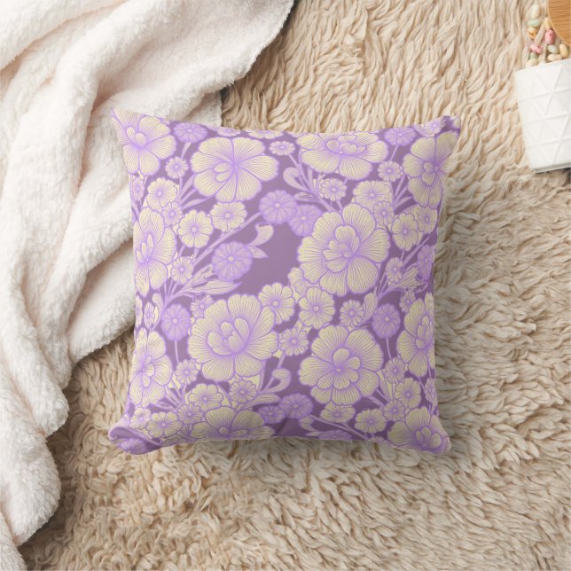 Coussin Fleur de lilas 💜 Baroque floral (Couverture)