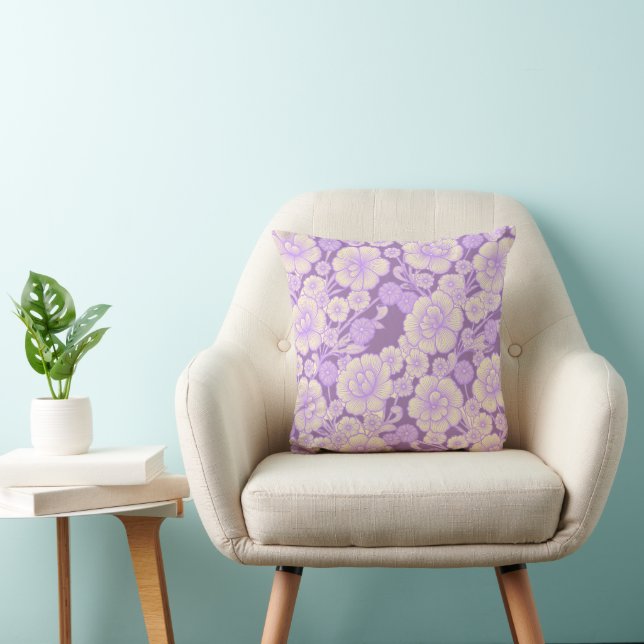 Coussin Fleur de lilas 💜 Baroque floral (Chaise)