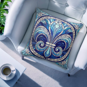 Coussin Fleur-de-lis - Art de la mosaïque de verre