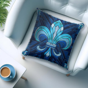 Coussin Fleur-de-lis - Art de la mosaïque de verre