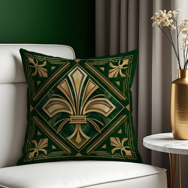Coussin Fleur de lis Art déco (Créateur téléchargé)