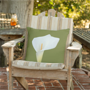 Coussin Fleur de lis calla blanche Photo de jardin de cour