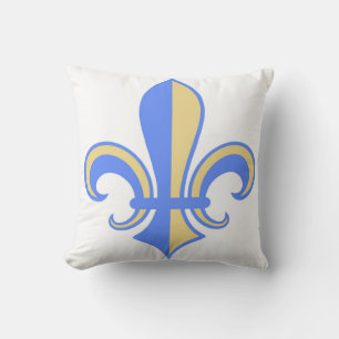 Coussin Fleur de Lis Deux Tons Réversible