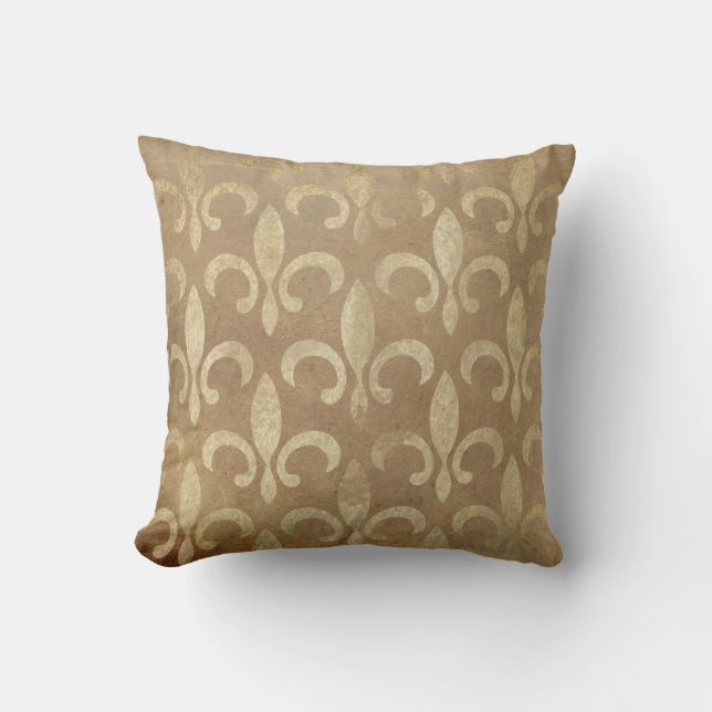 Coussin Fleur de Lis dorée (Recto)