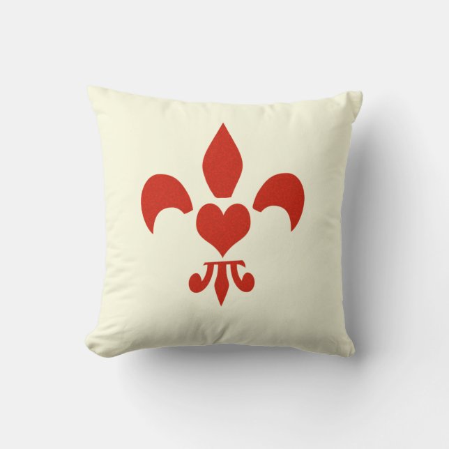 Coussin Fleur de Lis Heart (Recto)