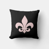Fleur de Lis noir et rose