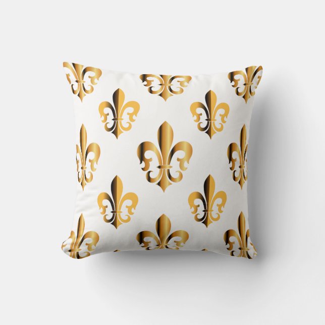 Coussin Fleur de Lis Or Pur (Recto)