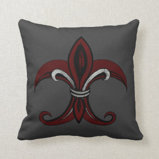 Coussin Fleur de Lis Red
