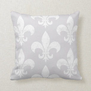 Coussin Fleur de Lis soft Neutre et Élégant