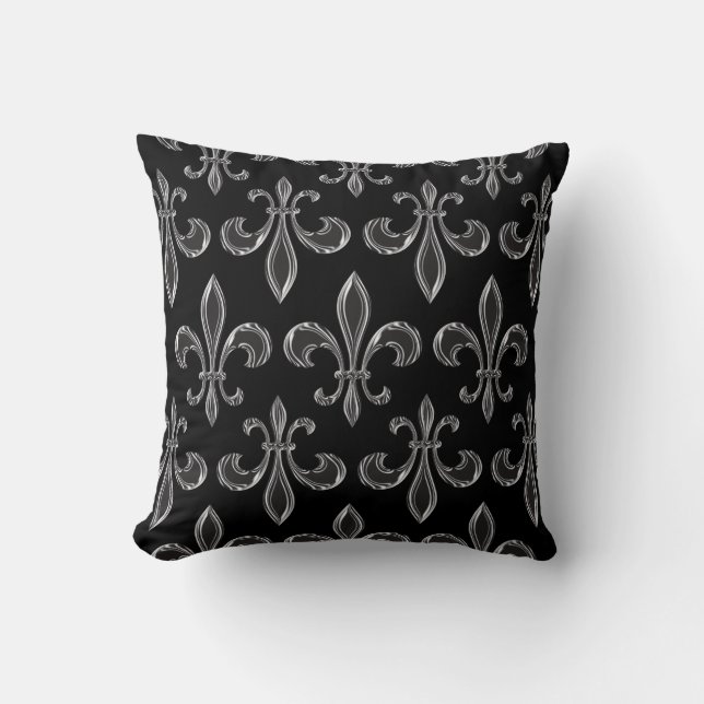 Coussin Fleur De Lis Wallpapered (Recto)