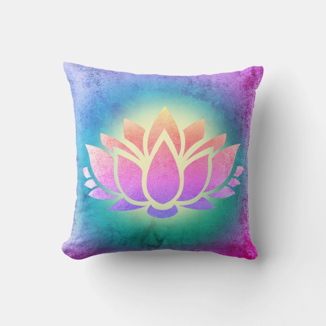 Coussin fleur de lotus pourpre (Recto)