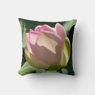 Coussin Fleur de Lotus rose florissante été