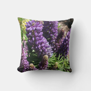 Coussin Fleur de lupine violette