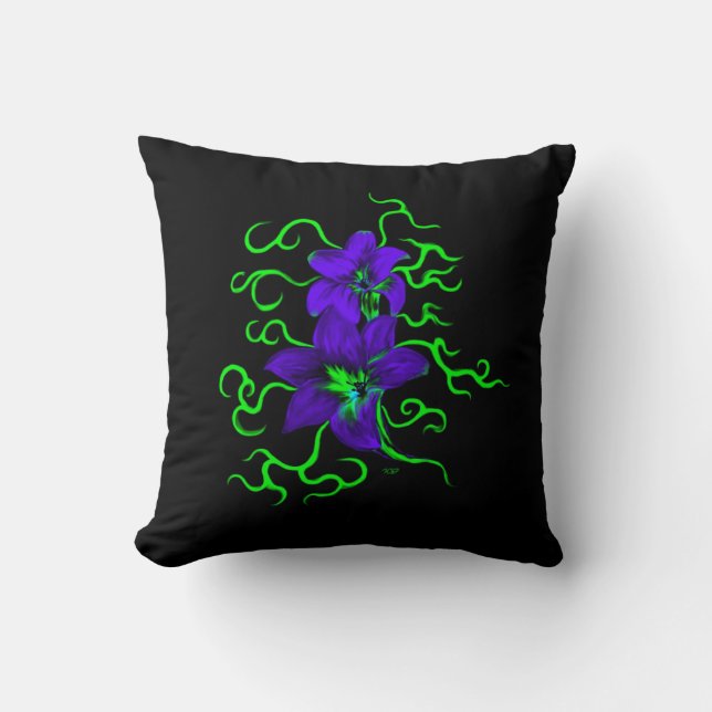 Coussin fleur de lys pourpre (Recto)