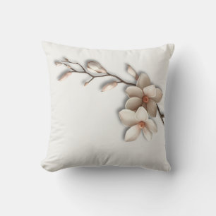 Coussin Fleur de Magnolia Minimaliste Zen