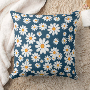 Coussin Fleur de marguerite botanique chic