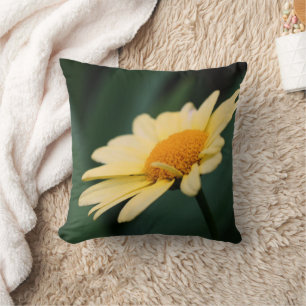 Coussin Fleur de marguerite jaune gros