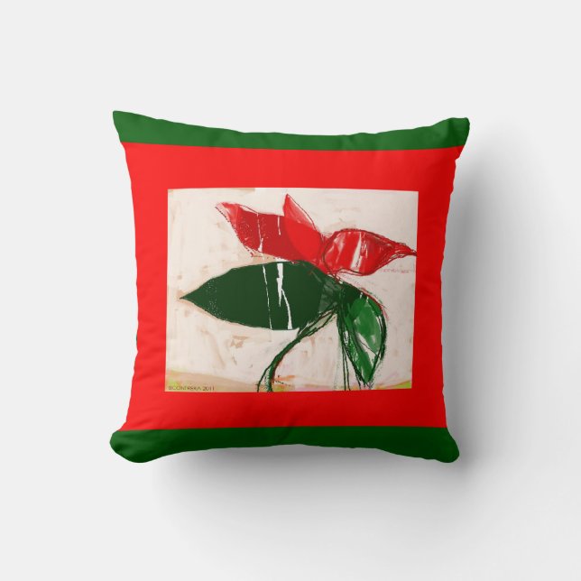 Coussin Fleur de Noël (Recto)
