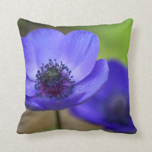 Coussin Fleur de pavot bleu