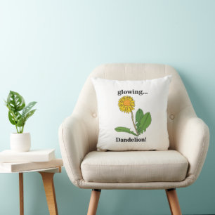 Coussin Fleur de pissenlit floral 
