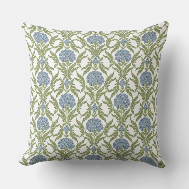 Coussin Fleur de Prairie Bleue (Recto)