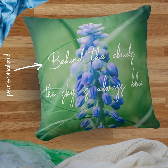 Coussin Fleur de printemps (Hyacinthe de raisin) (Créateur téléchargé)