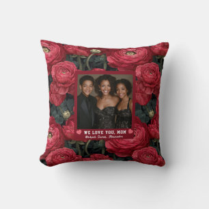 Coussin Fleur de Ranunculus Meilleure Maman Chien Décor DI