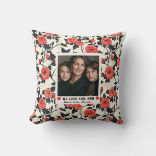 Coussin Fleur de rose Meilleure belle-mère Décoration de c