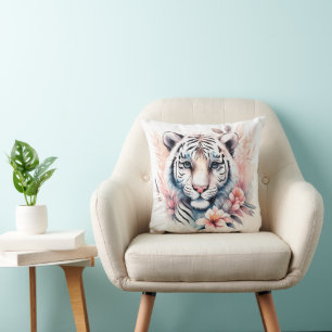 Coussin Fleur de Tigre Blanc