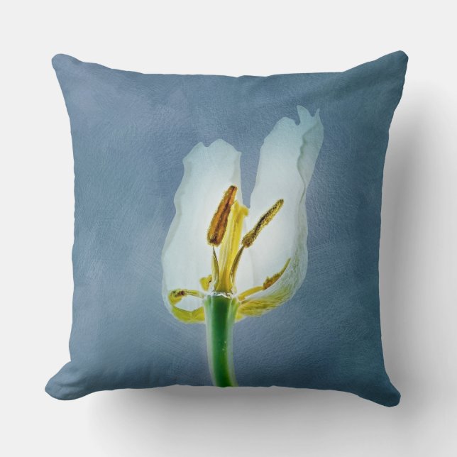 Coussin Fleur de tulipe blanche (Recto)