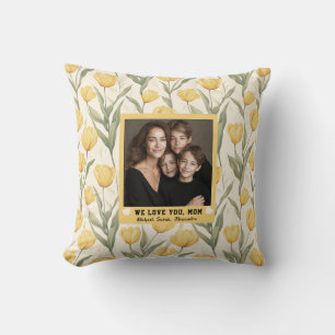 Coussin Fleur de Tulipe Nouvelle Maman Mama Anniversaire