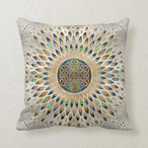 Coussin Fleur de vie - Abalone Shell et Pearl