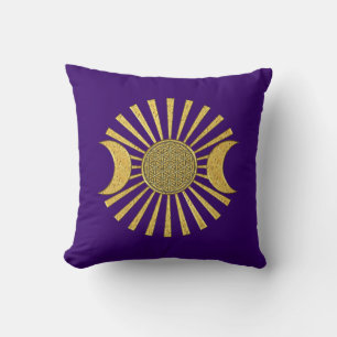 Coussin Fleur de vie avec la lune