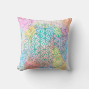 Coussin Fleur de vie / Blume des Lebens - Coeurs d'amour