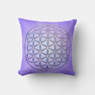 Coussin Fleur de vie / Blume des Lebens - timbre violet