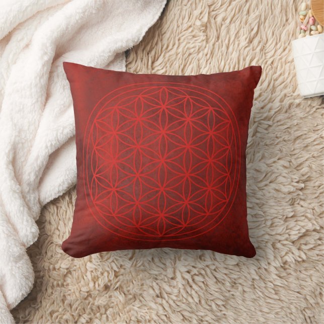 Coussin fleur de vie, chakra, zen, géométrique sacrée, (Couverture)