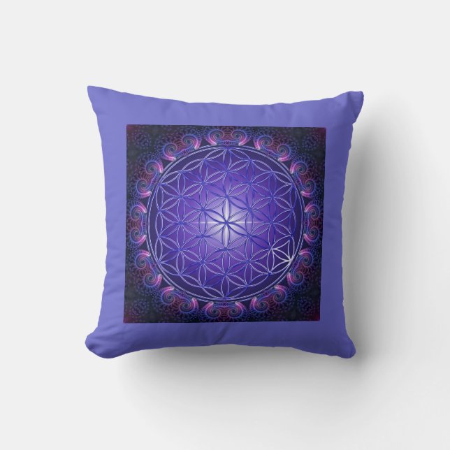 Coussin FLEUR DE VIE / Fleur de Vie Mandala I Carré (Recto)