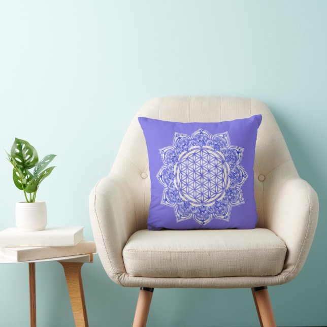 Coussin Fleur de Vie - Inde Mandala 5 (Chaise)