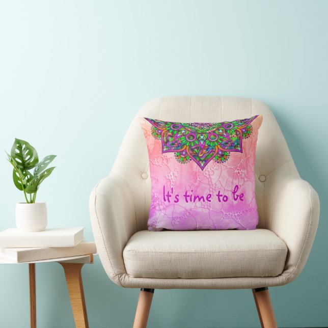 Coussin Fleur De Vie - Indien Mandala 1 (Chaise)