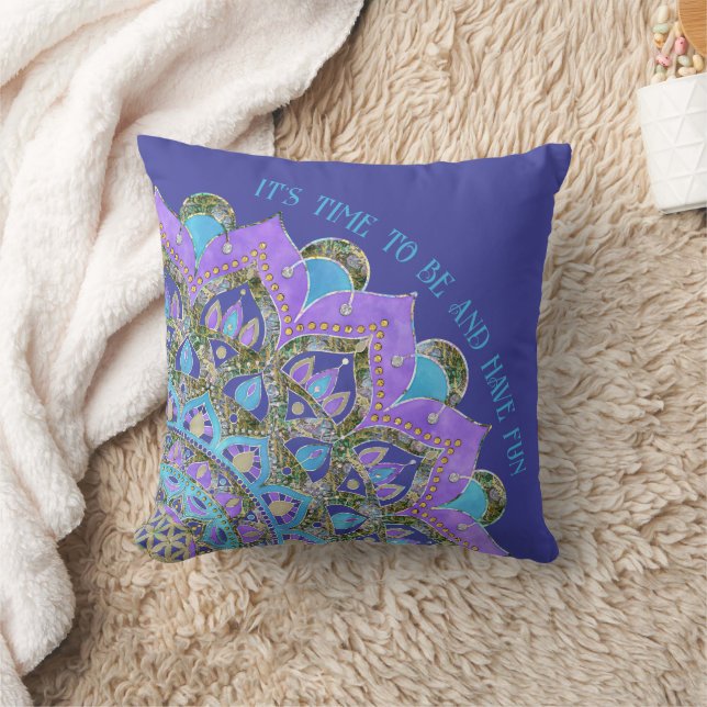 Coussin Fleur de Vie - Mandala de style indien 2 (Couverture)
