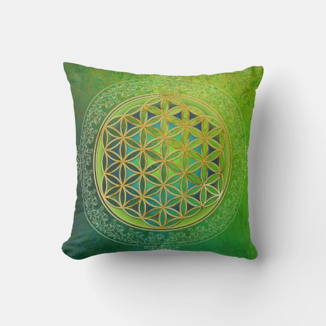 Coussin Fleur de vie - Ornement II (Recto)