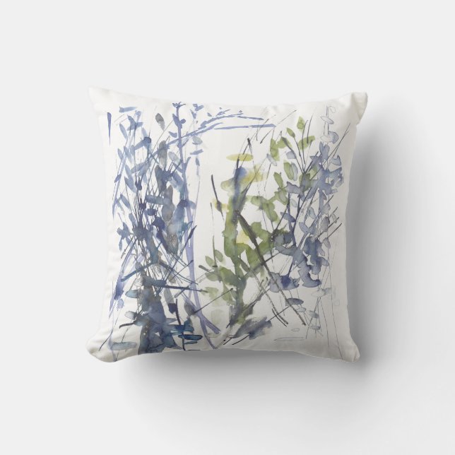 Coussin Fleur d'eau bleue (Recto)