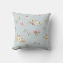 Fleur d'eau douce bleu gris mousse rose