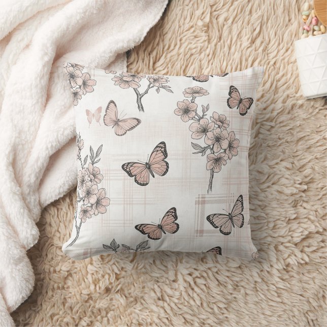 Coussin Fleur d'Élégant Papillon (4) (Couverture)